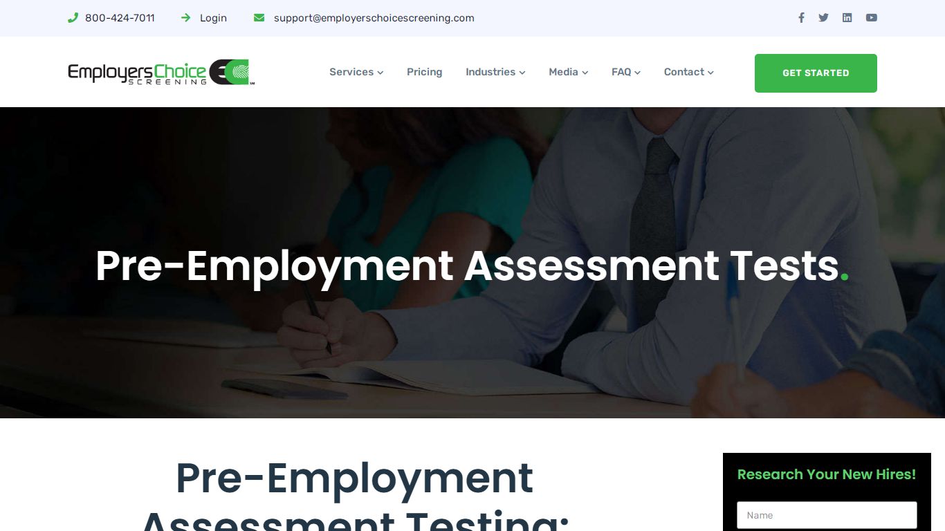 Pre-Employment Assessment Tools – Employers Choice Screening